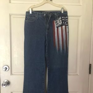Girls plus size patriotic jeans